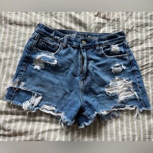 American Eagle Outfitters Distressed Blue Denim Jean Shorts